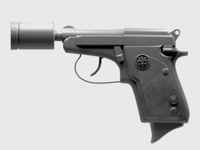 Pistol beretta 3D print model_0