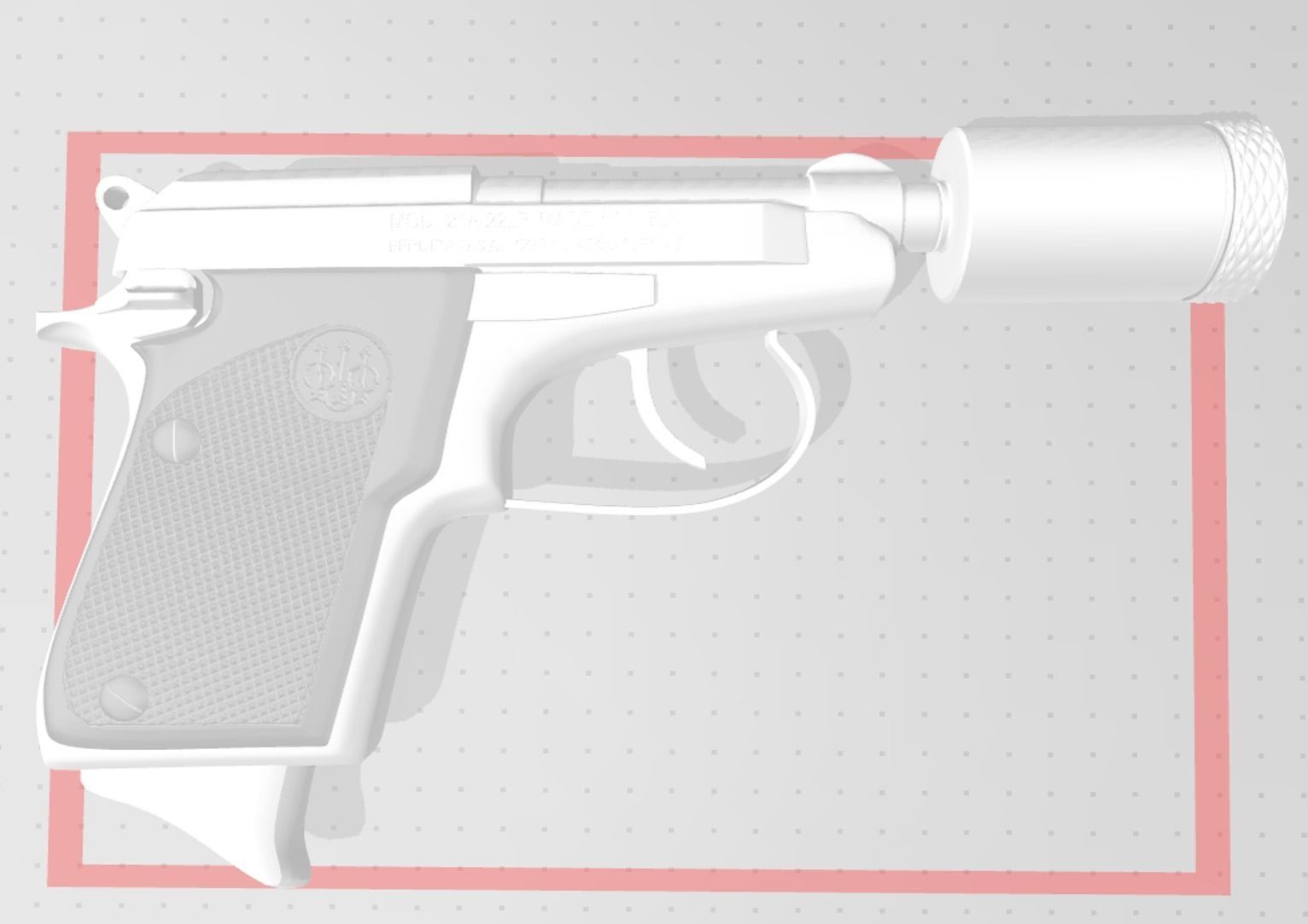 Pistol beretta 3D print model_22