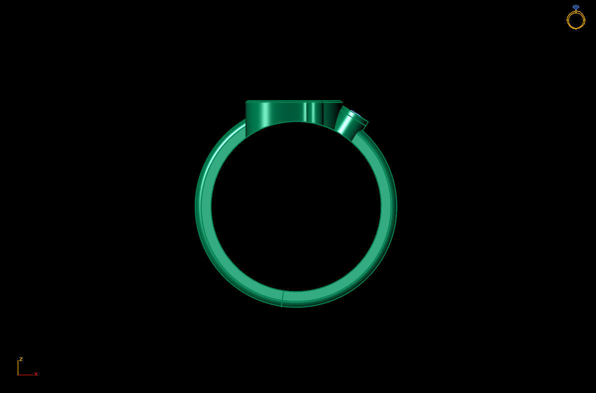 - Old English font ring Y 3D print model_7