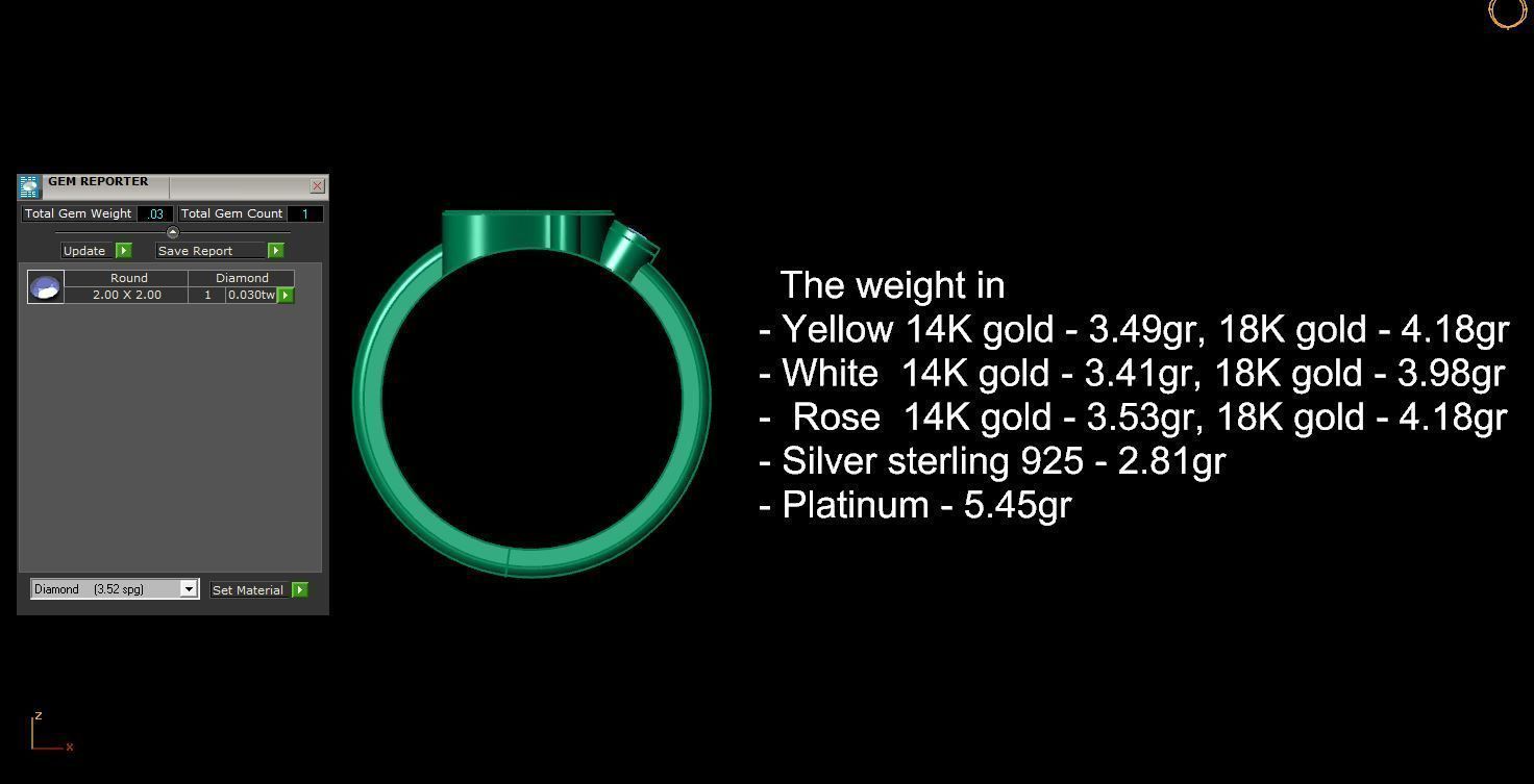 - Old English font ring Y 3D print model_12