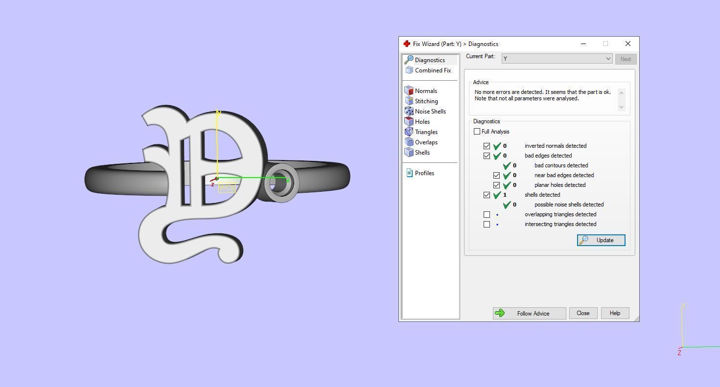 - Old English font ring Y 3D print model_13