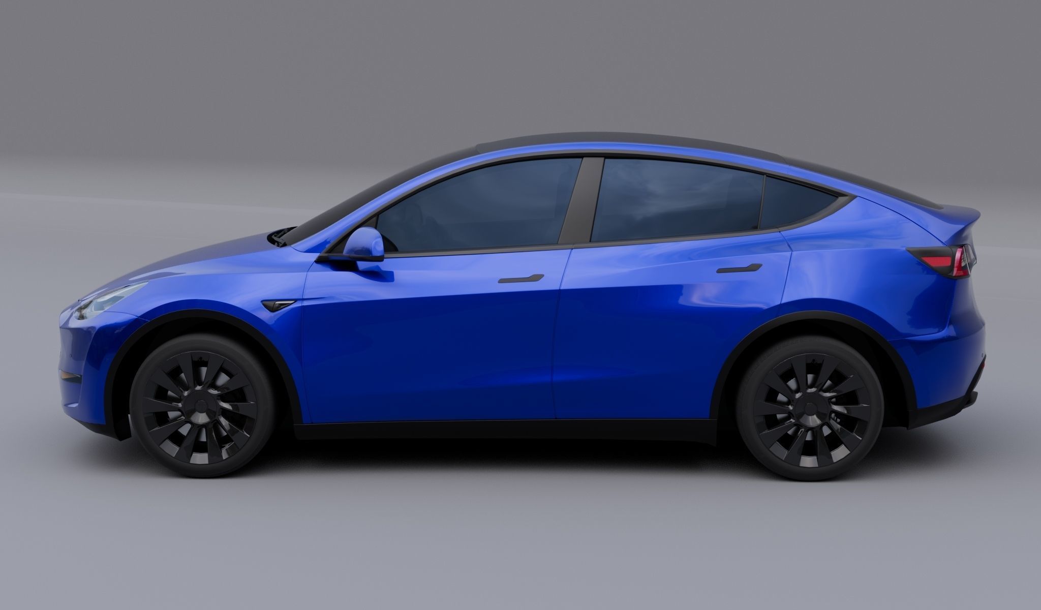 Tesla model y 2022 Low-poly 3D model_2