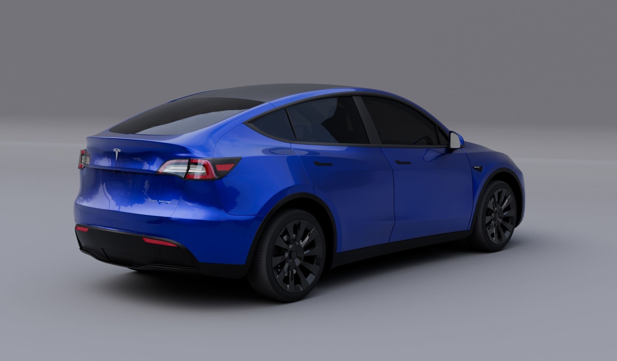 Tesla model y 2022 Low-poly 3D model_6