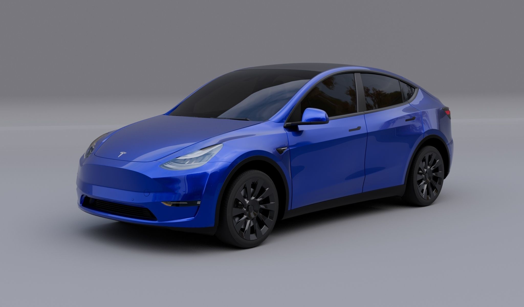 Tesla model y 2022 Low-poly 3D model_3