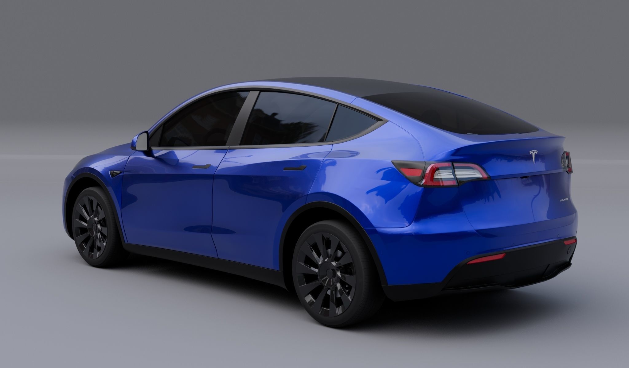 Tesla model y 2022 Low-poly 3D model_4
