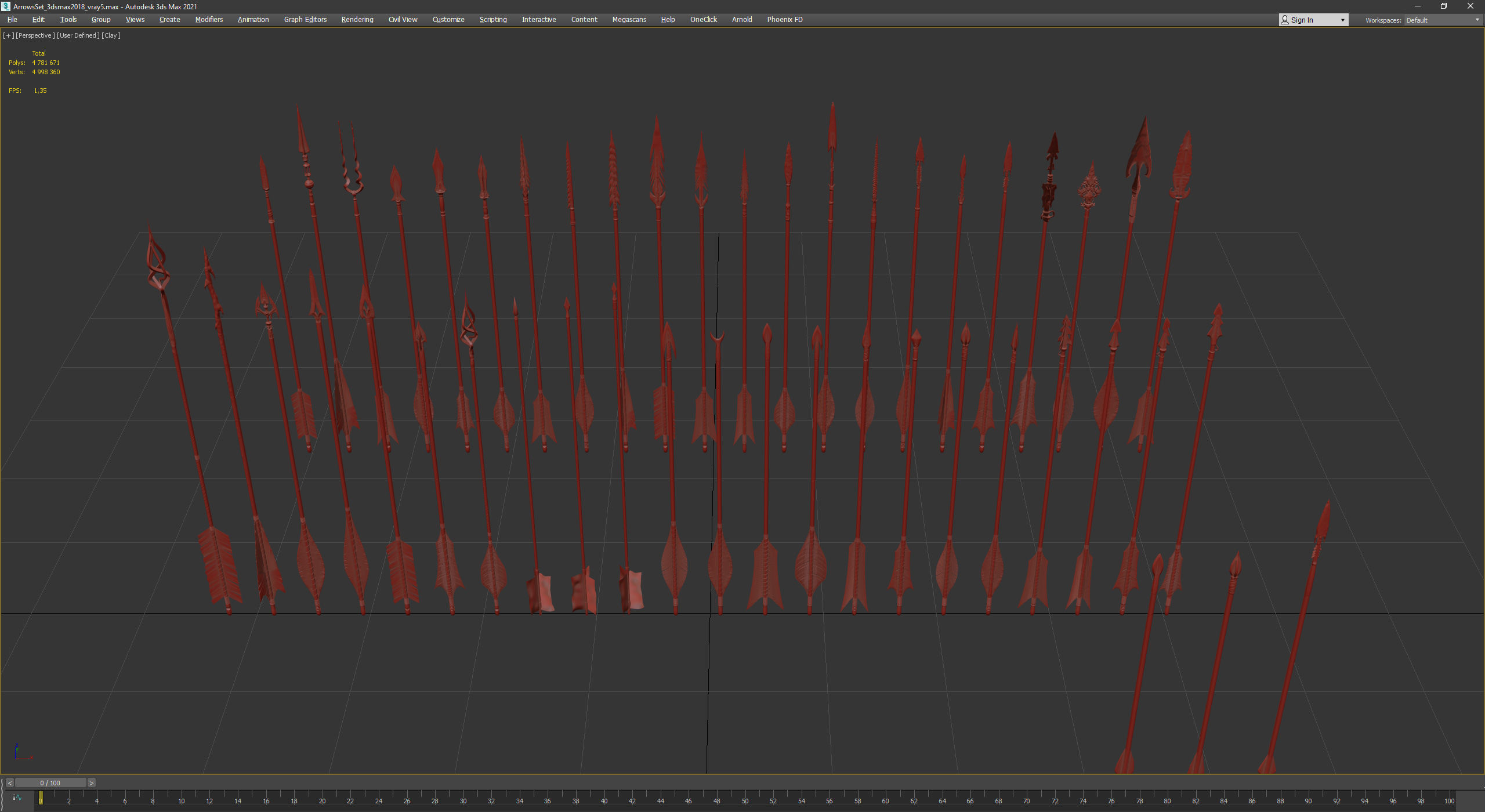 Medieval Arrows Pack - 44 Assets Low-poly 3D model_43