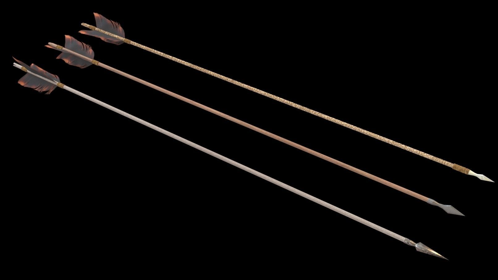 Medieval Arrows Pack - 44 Assets Low-poly 3D model_15