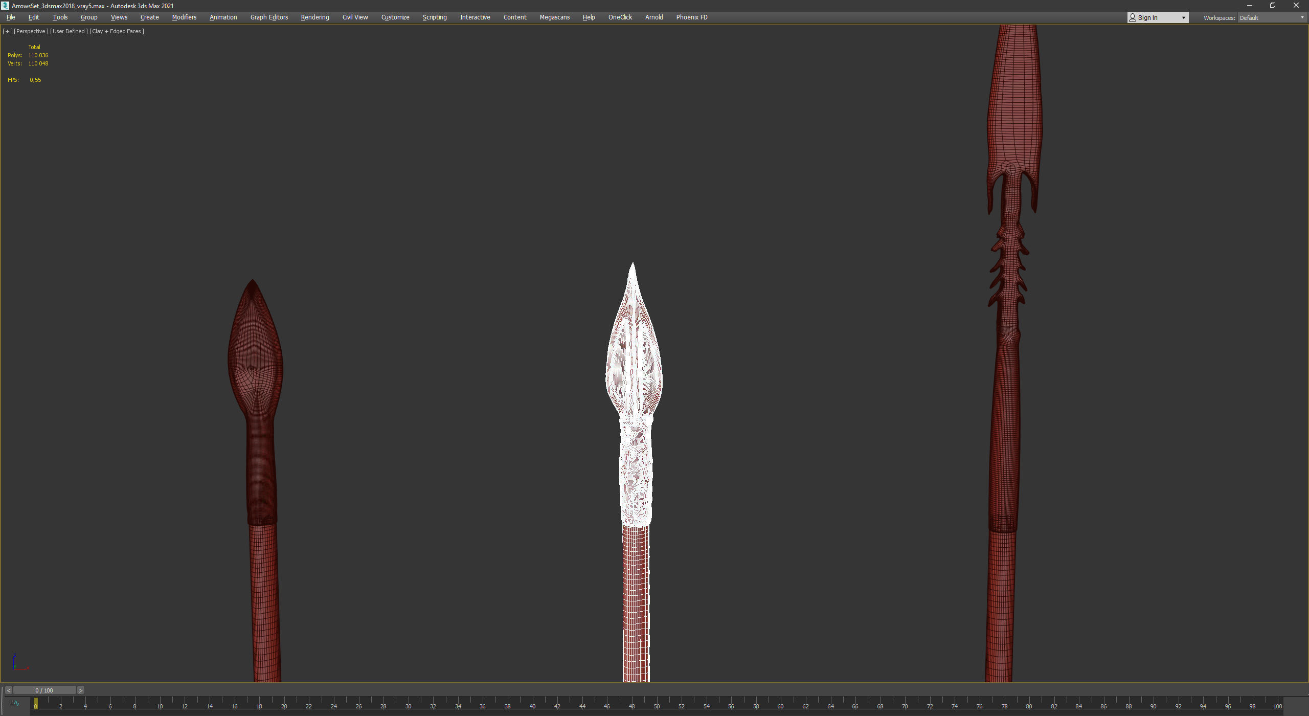 Medieval Arrows Pack - 44 Assets Low-poly 3D model_32
