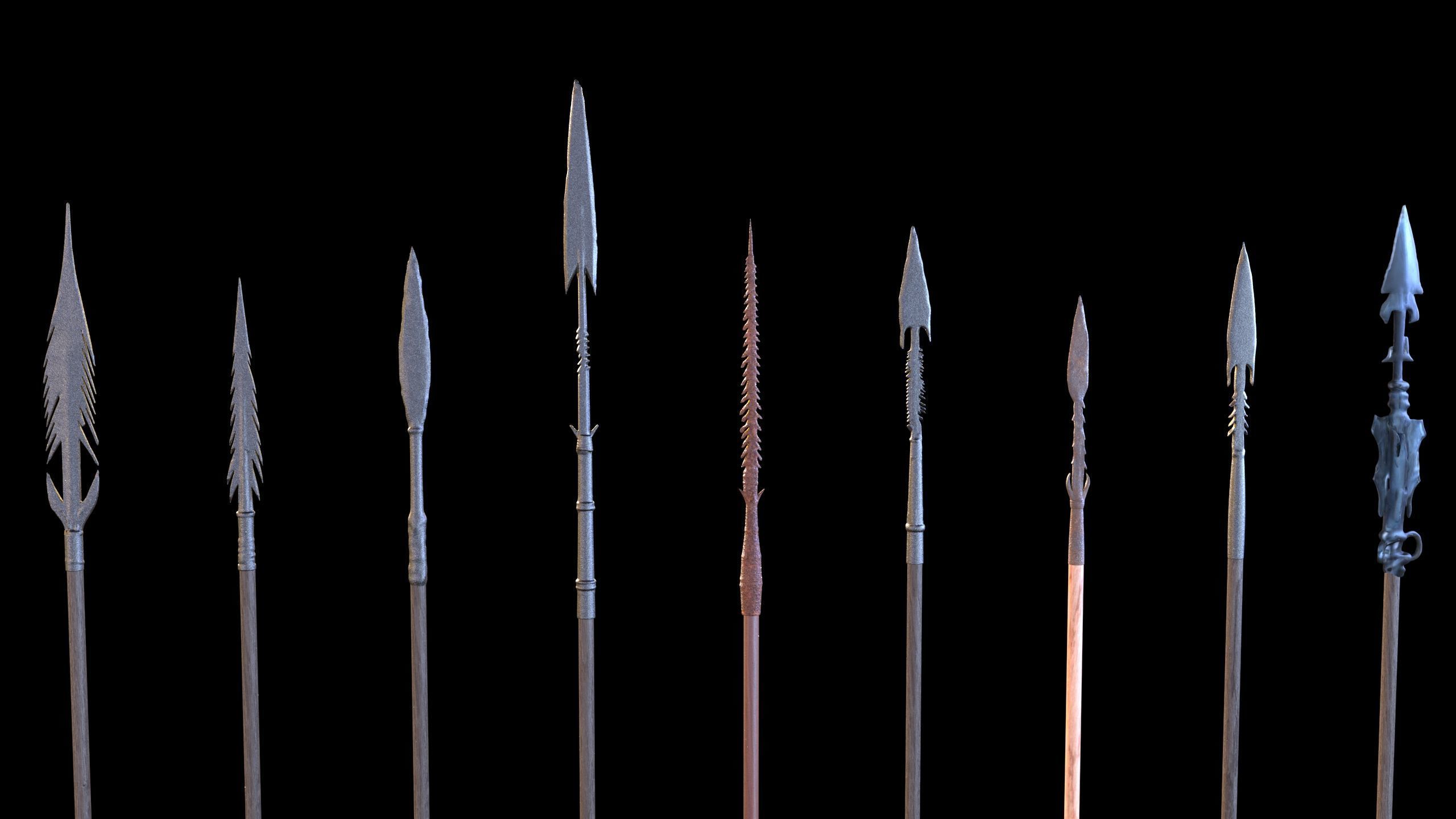Medieval Arrows Pack - 44 Assets Low-poly 3D model_22