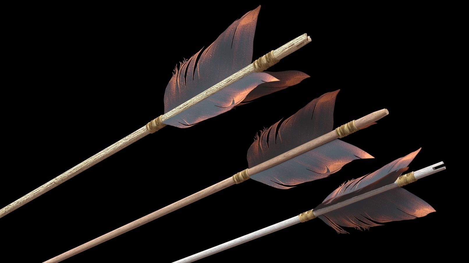 Medieval Arrows Pack - 44 Assets Low-poly 3D model_17