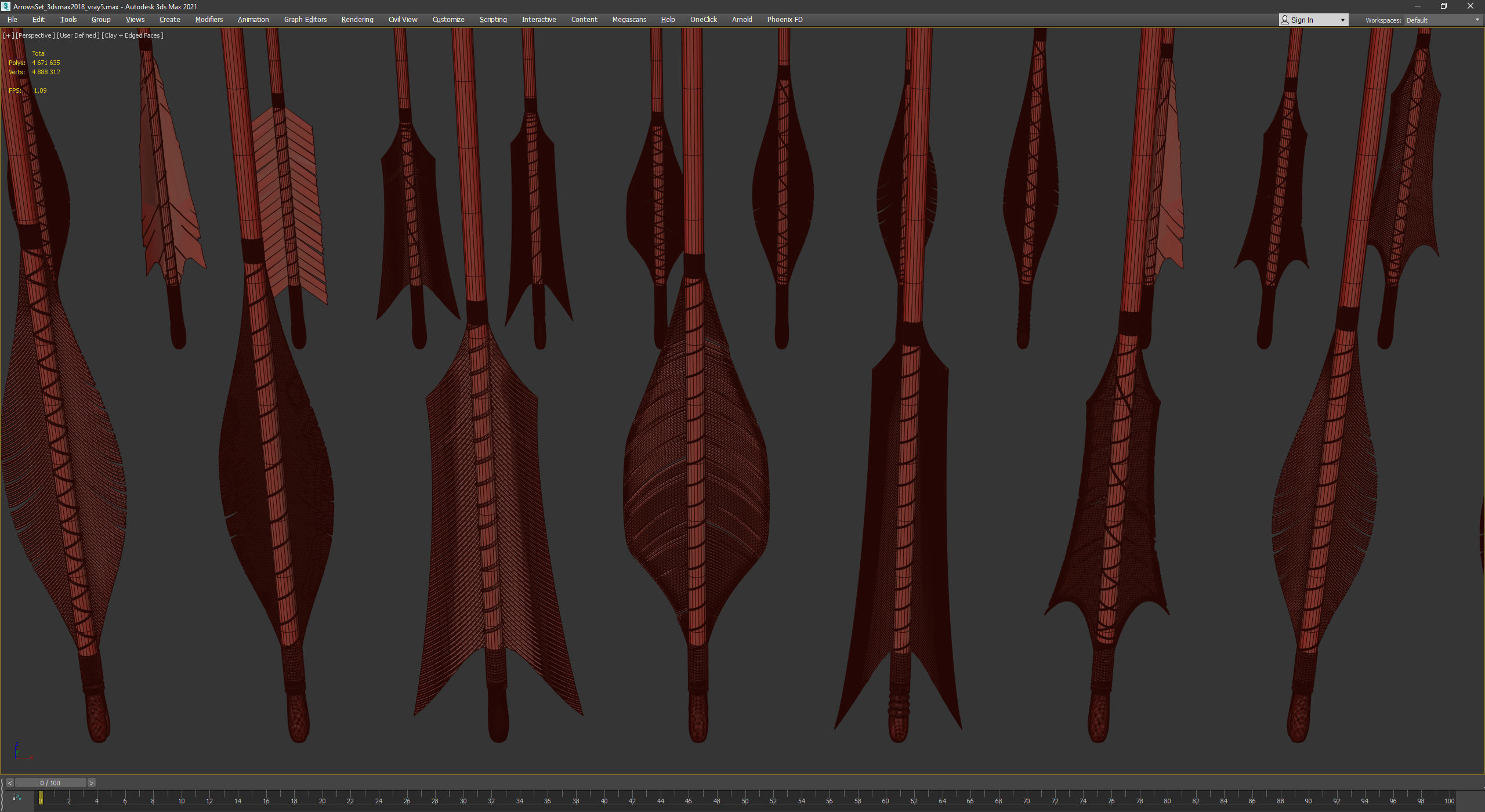 Medieval Arrows Pack - 44 Assets Low-poly 3D model_38