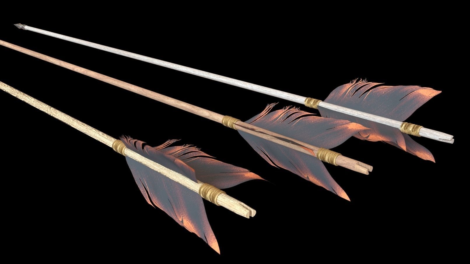 Medieval Arrows Pack - 44 Assets Low-poly 3D model_16