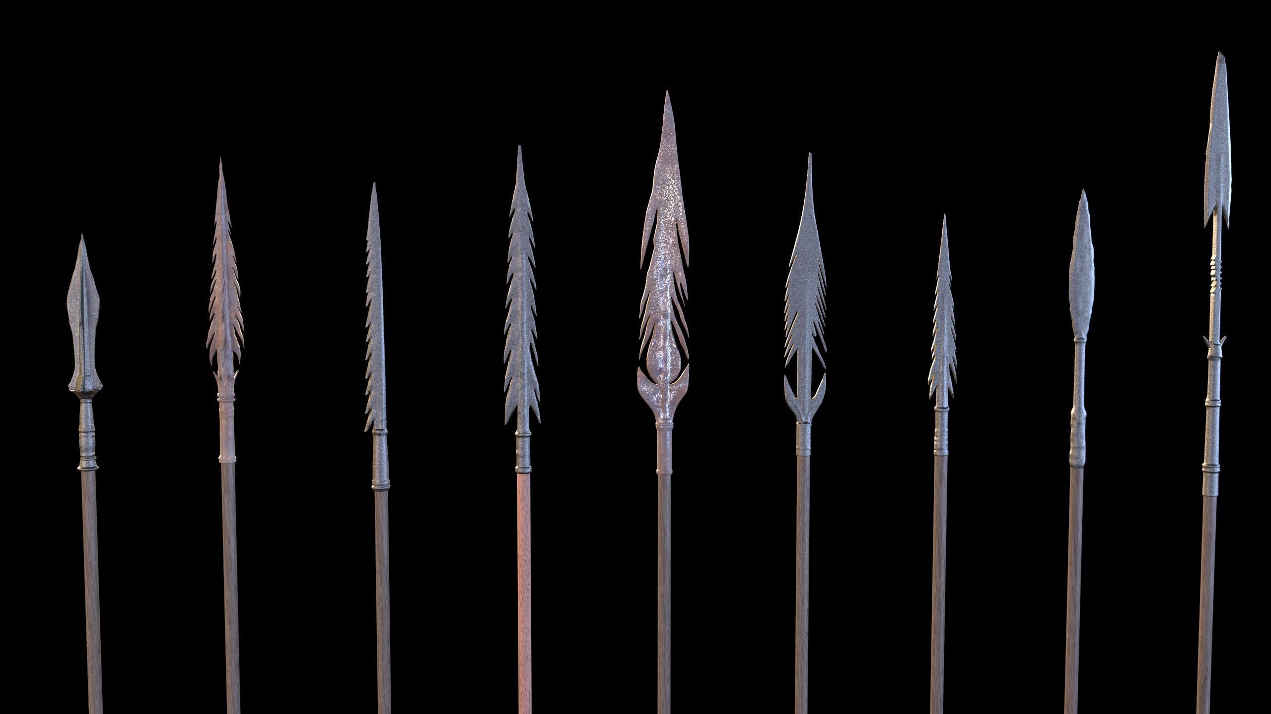 Medieval Arrows Pack - 44 Assets Low-poly 3D model_21