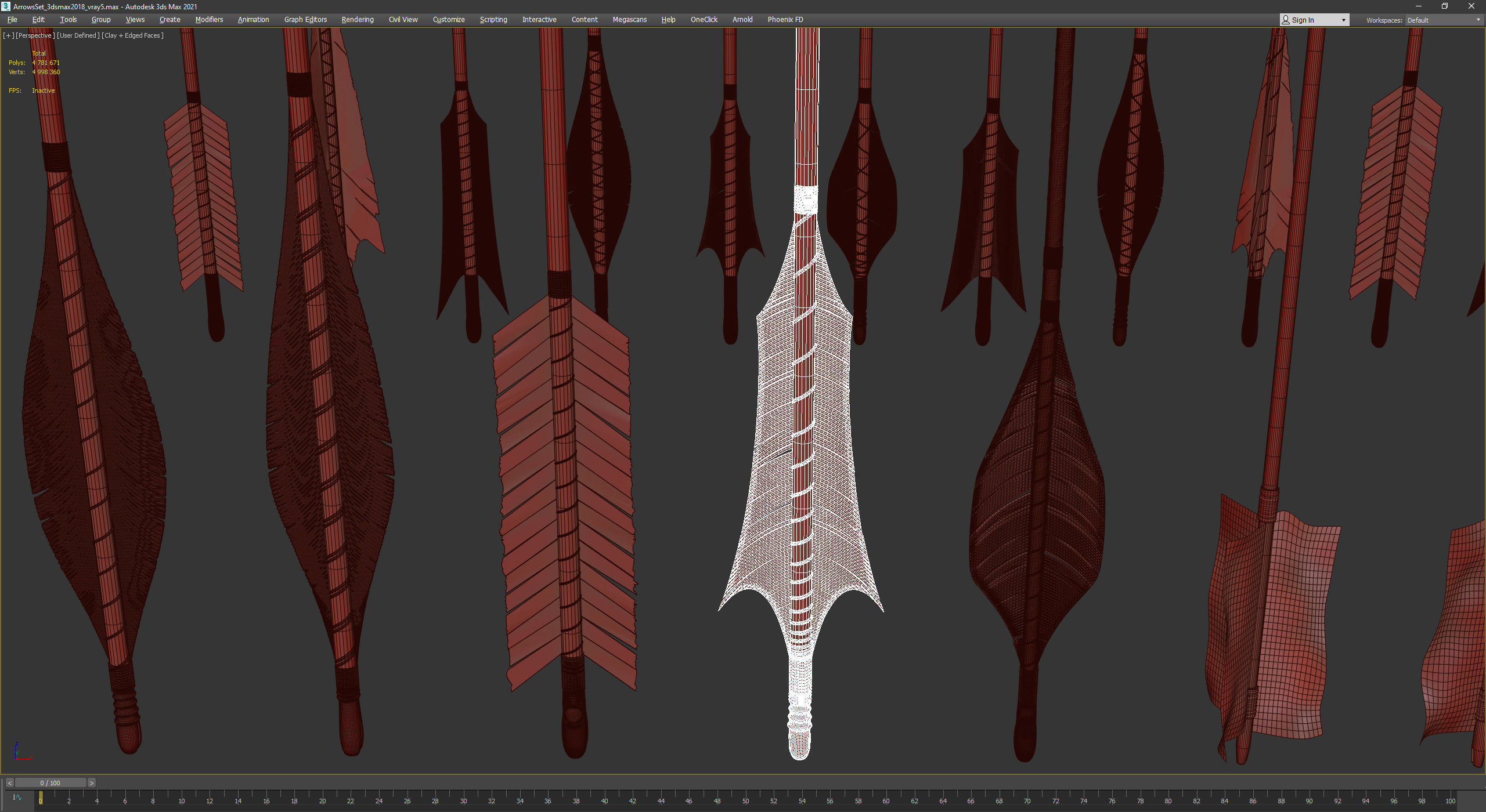 Medieval Arrows Pack - 44 Assets Low-poly 3D model_42