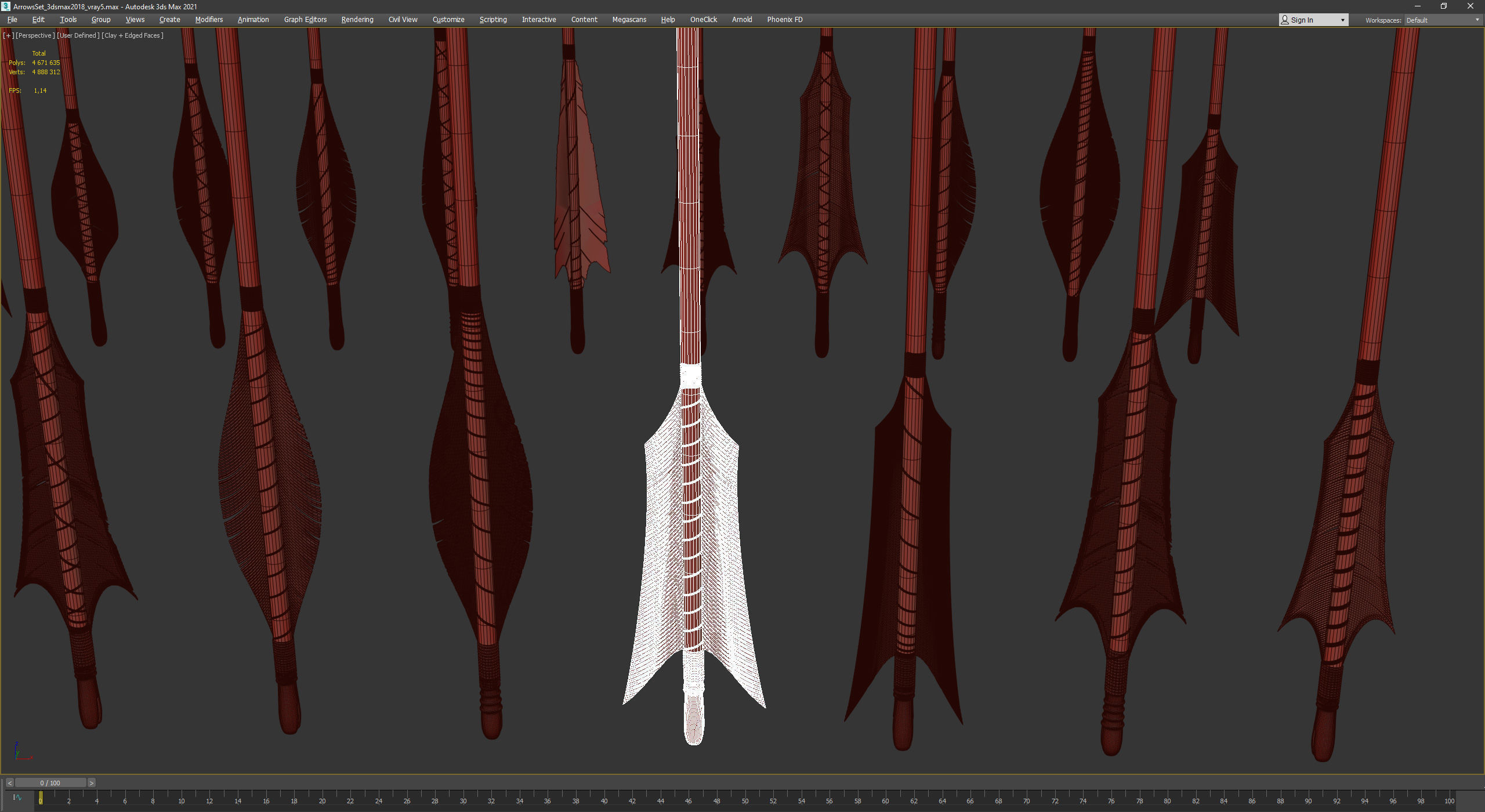 Medieval Arrows Pack - 44 Assets Low-poly 3D model_40