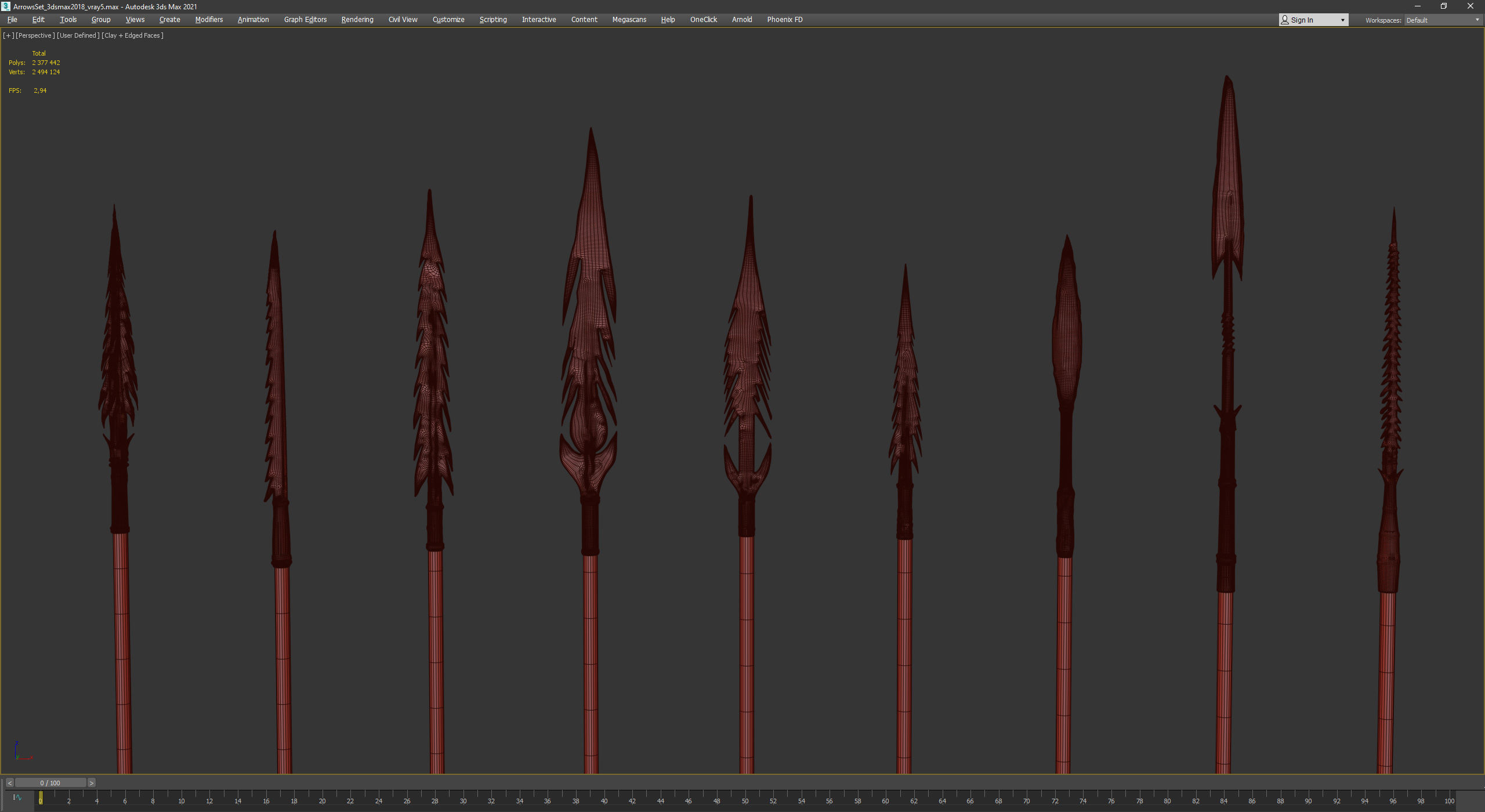 Medieval Arrows Pack - 44 Assets Low-poly 3D model_45