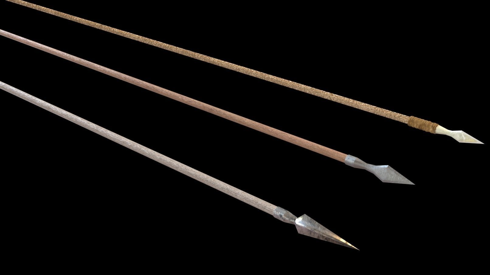 Medieval Arrows Pack - 44 Assets Low-poly 3D model_14