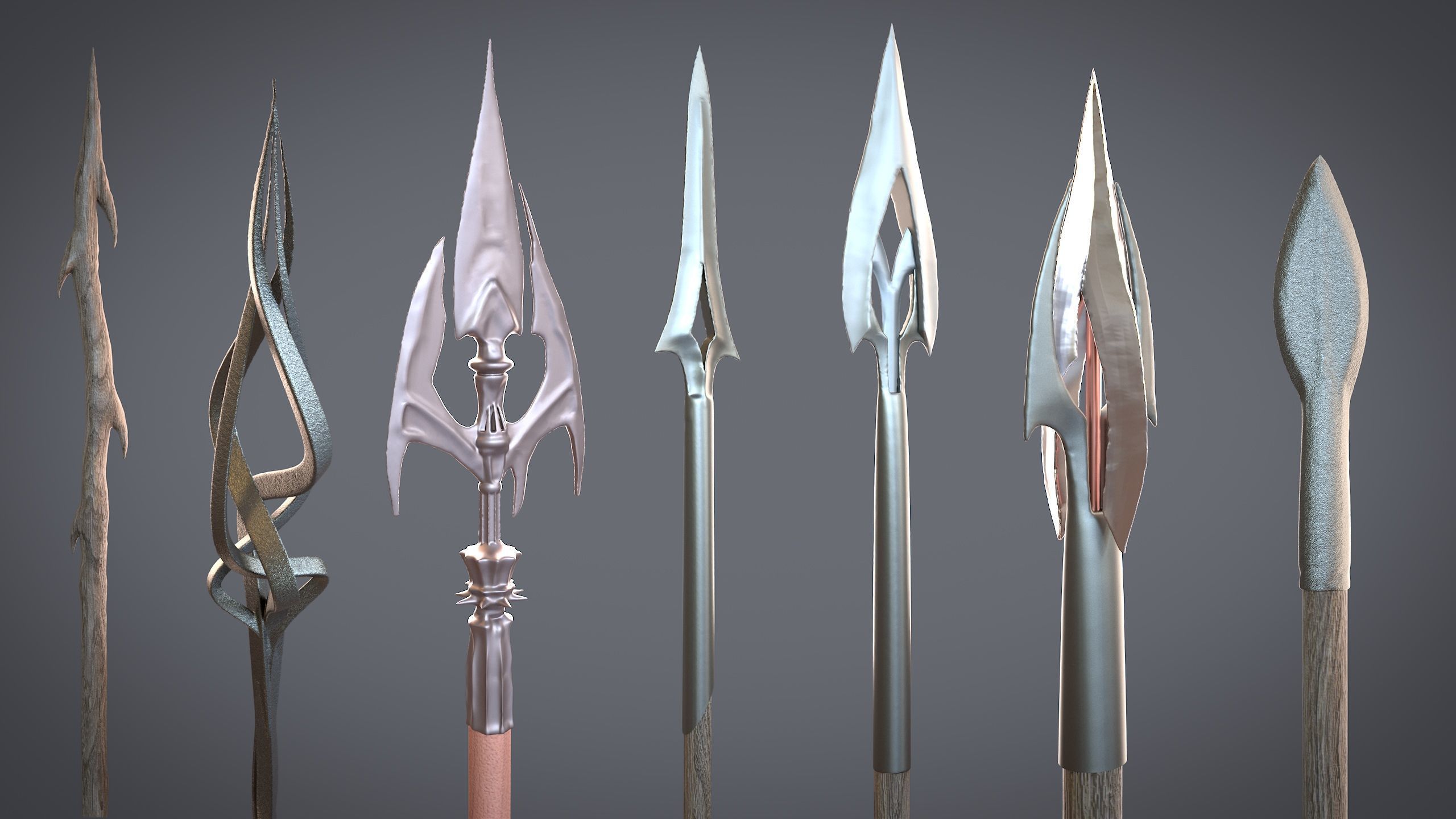 Medieval Arrows Pack - 44 Assets Low-poly 3D model_4