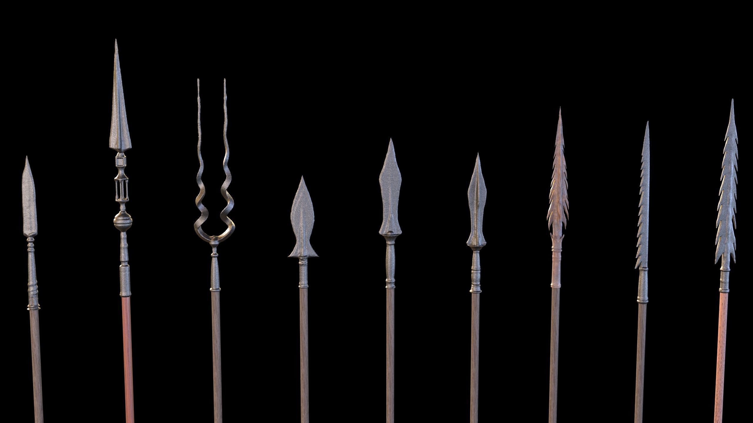 Medieval Arrows Pack - 44 Assets Low-poly 3D model_10