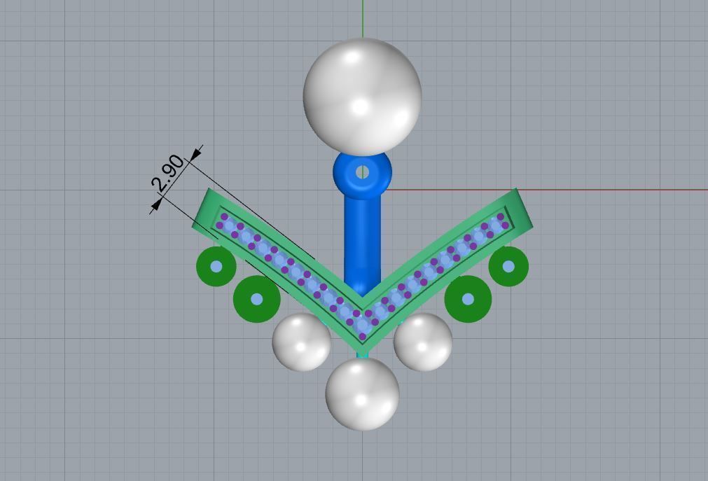 fashion CHAUMET earrings with pearls Bee My Love 3D print model_4