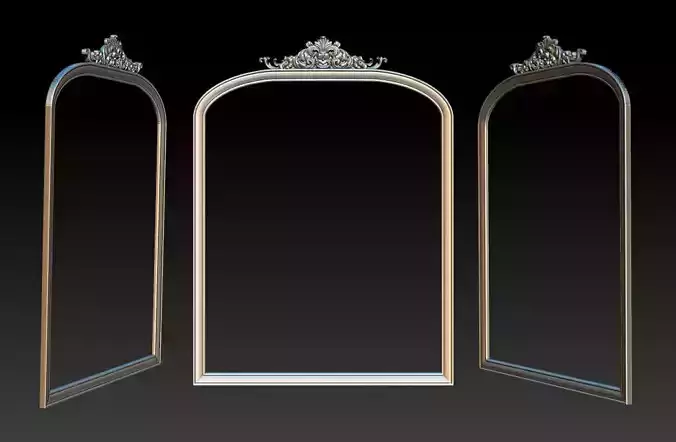 3D Frame - Wood Carving STL Model for CNC Router 3D print model