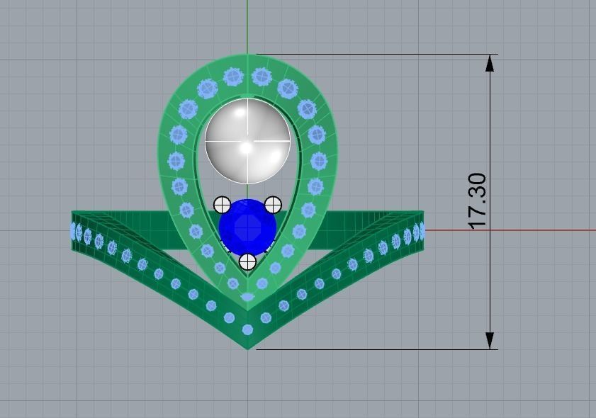 Chaumet ring with pearl 3D print model_6