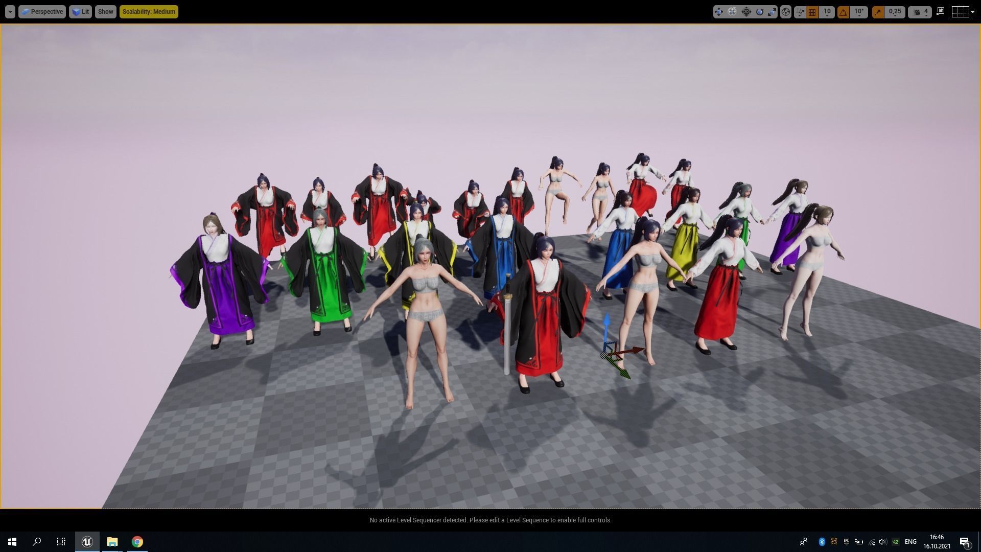 Chinese Adept Warrior - Game Ready Low-poly 3D model_17