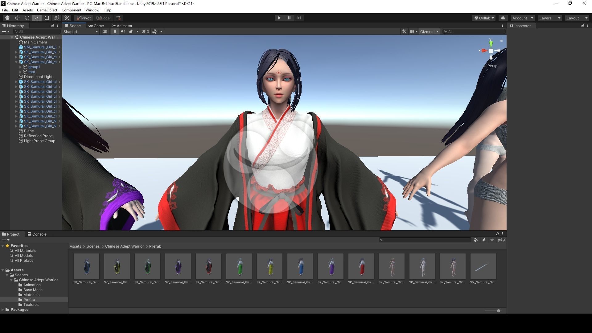 Chinese Adept Warrior - Game Ready Low-poly 3D model_16