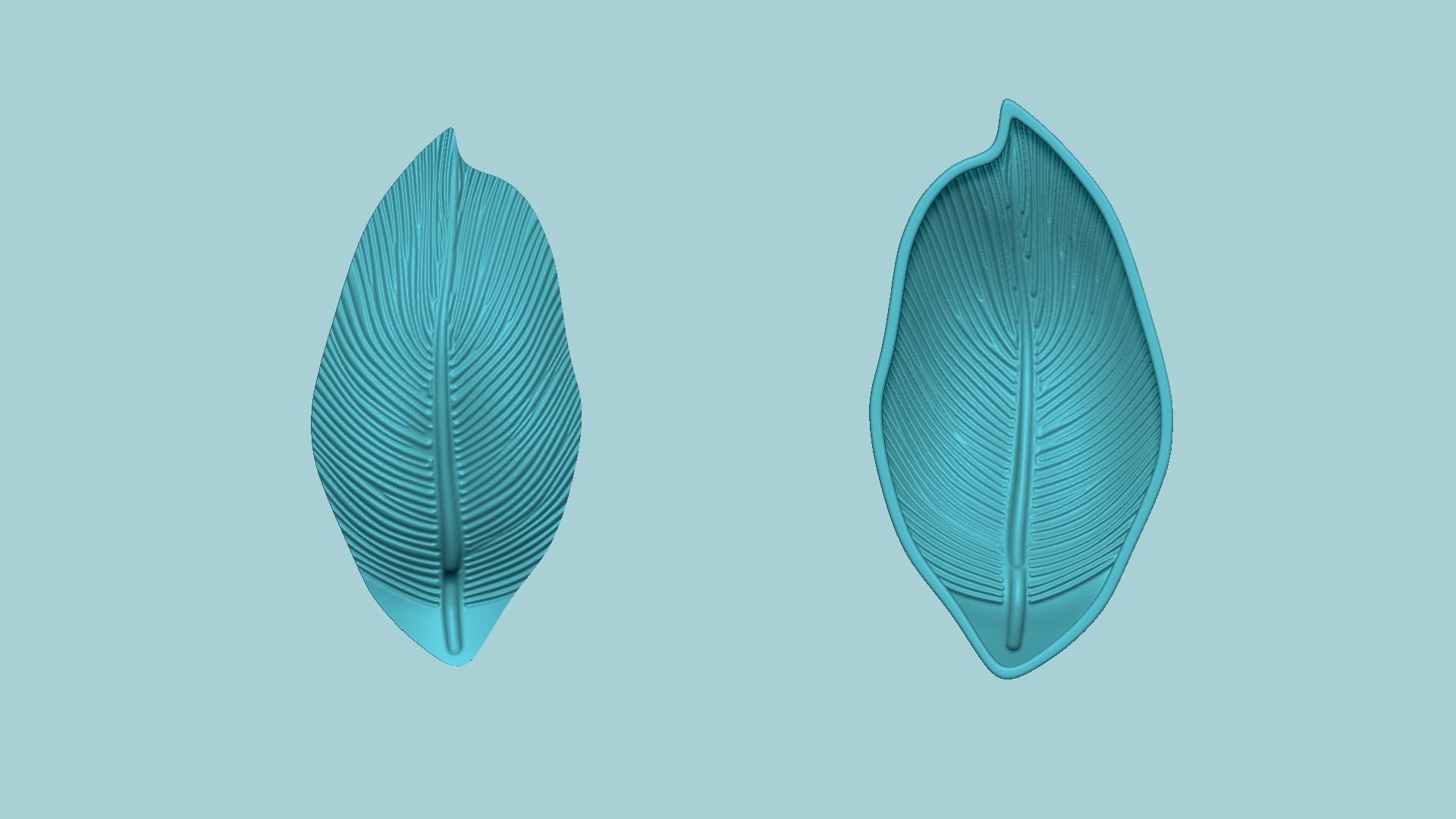 Peace Lily Leaf 2 - Molding Arrangement EVA Foam Craft 3D print model_1