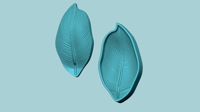 Peace Lily Leaf 2 - Molding Arrangement EVA Foam Craft 3D print model