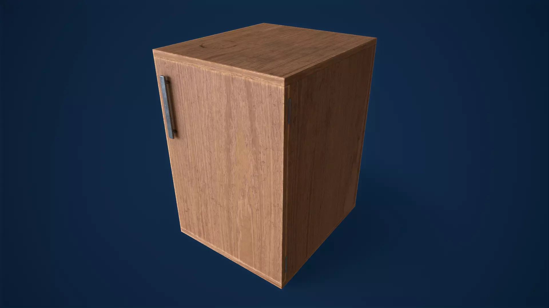 Old simple nightstand Free low-poly 3D model_0