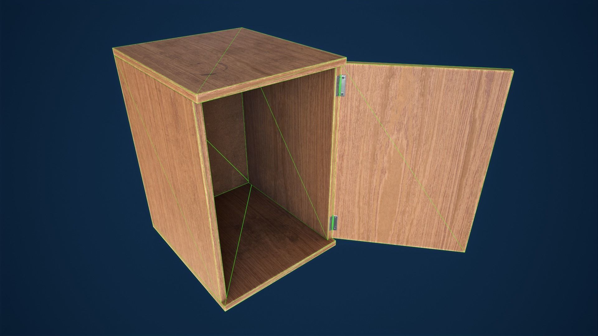 Old simple nightstand Free low-poly 3D model_8