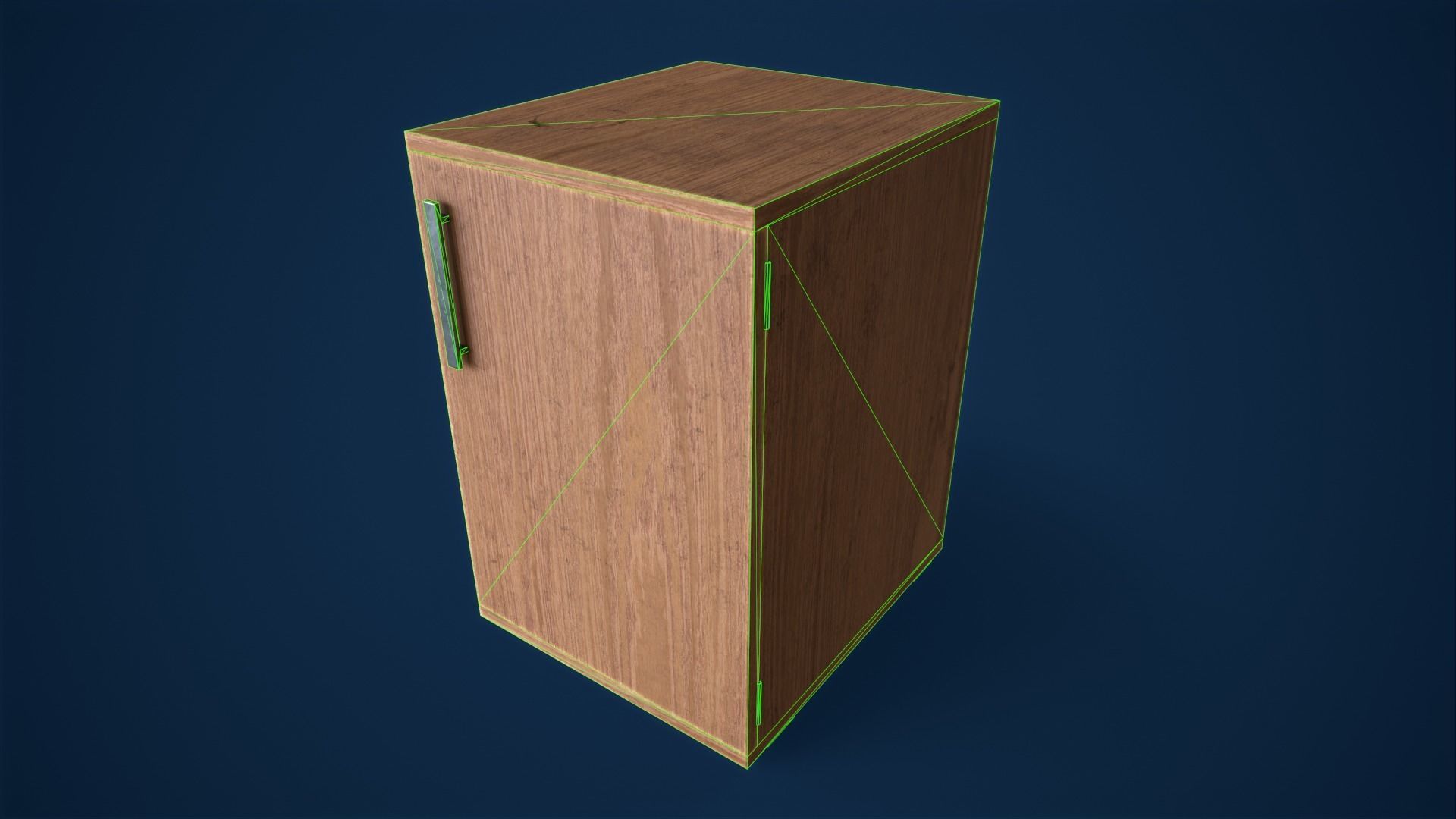 Old simple nightstand Free low-poly 3D model_9