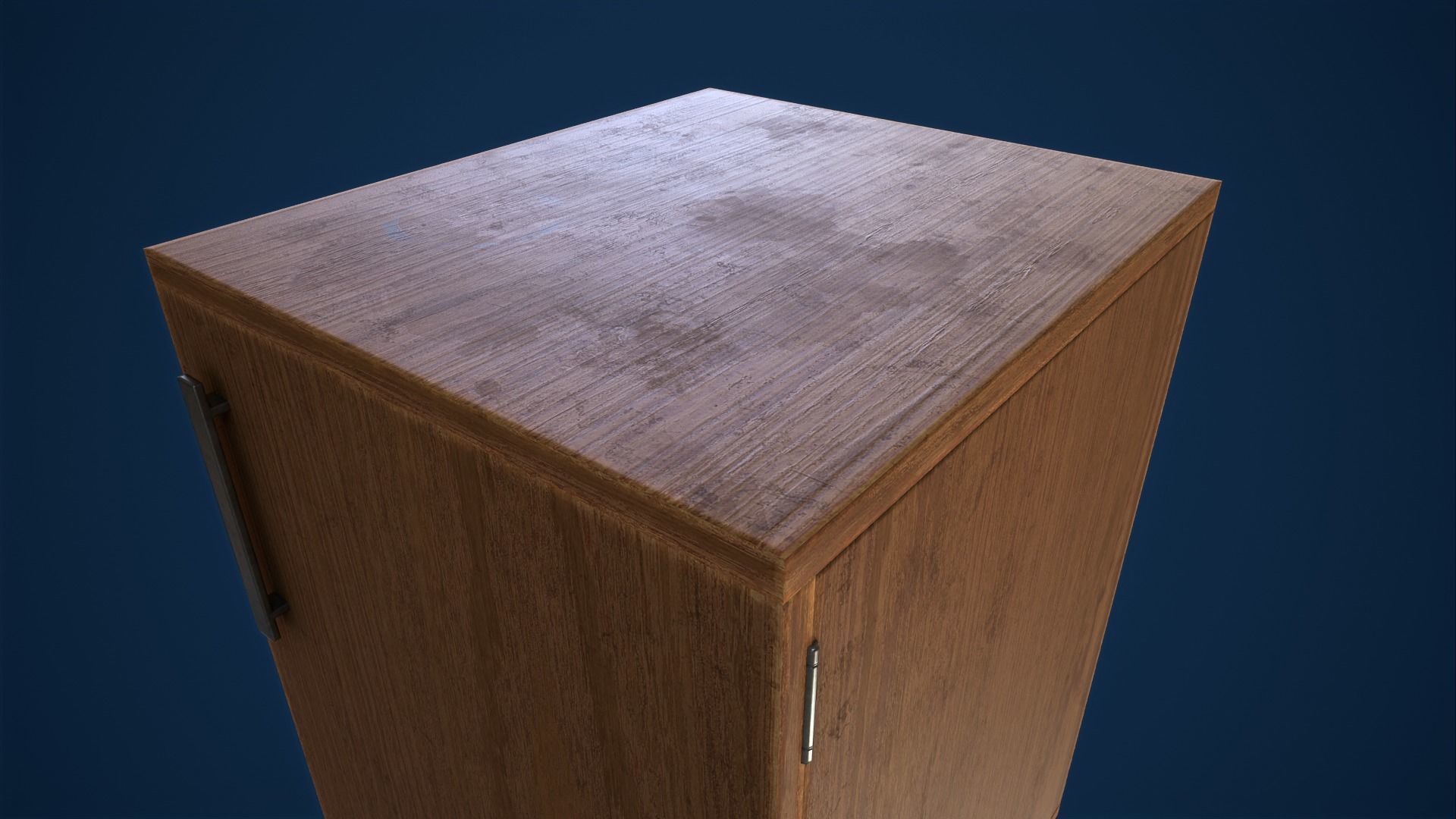 Old simple nightstand Free low-poly 3D model_7