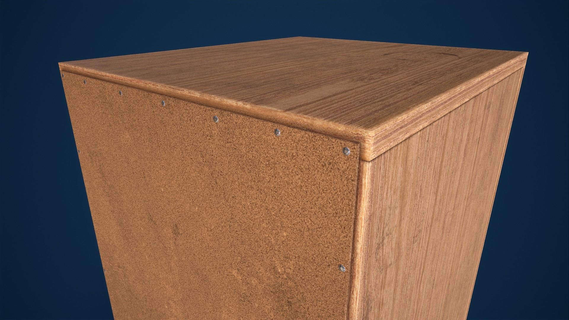 Old simple nightstand Free low-poly 3D model_6