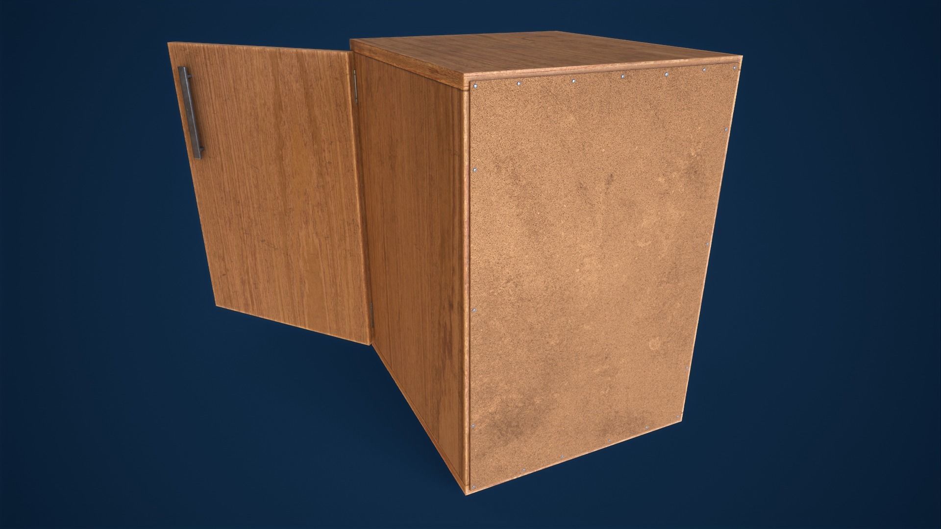 Old simple nightstand Free low-poly 3D model_2