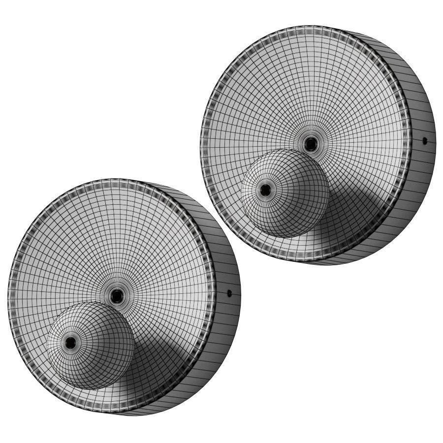 CB2 - SLOPE MARBLE SCONCE 3D model_2