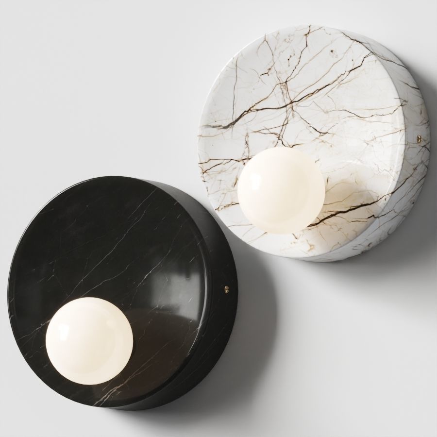 CB2 - SLOPE MARBLE SCONCE 3D model_1