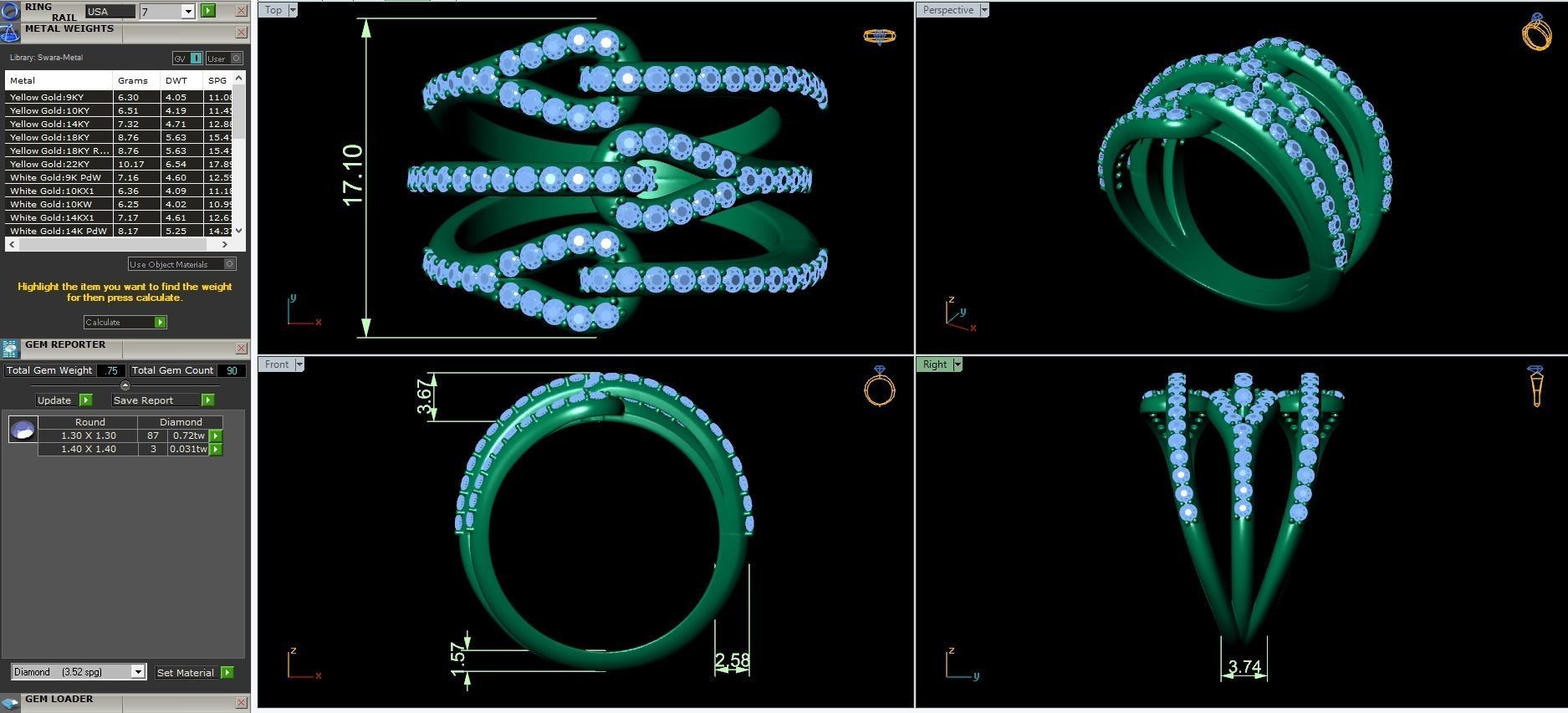elegant fancy ring 3D print model_3