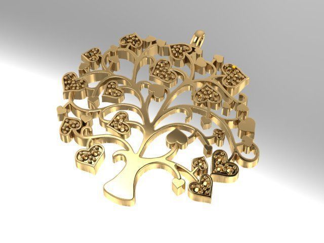 life Tree Pendant 3D print model_4