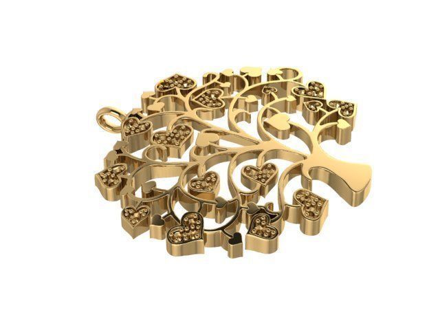 life Tree Pendant 3D print model_2