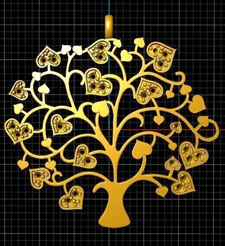 life Tree Pendant 3D print model_8