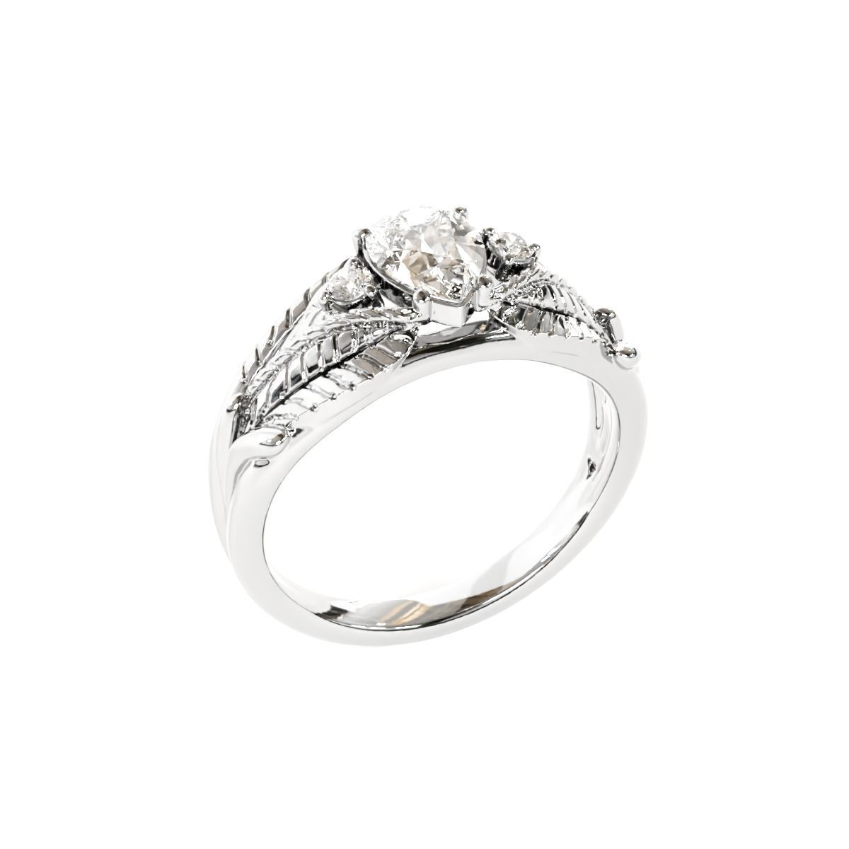 Pear fancy ring 3D print model_9