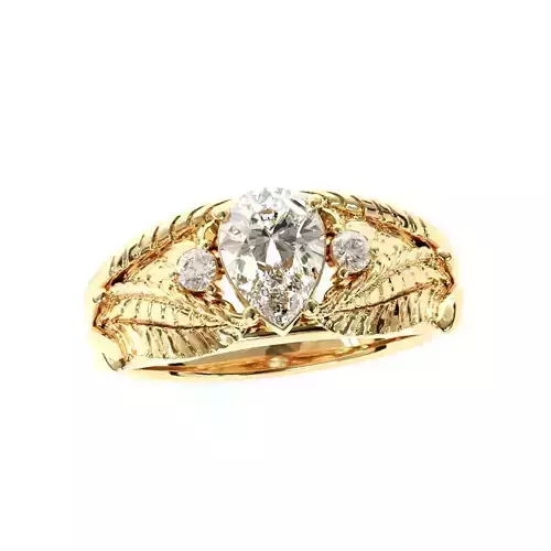 Pear fancy ring