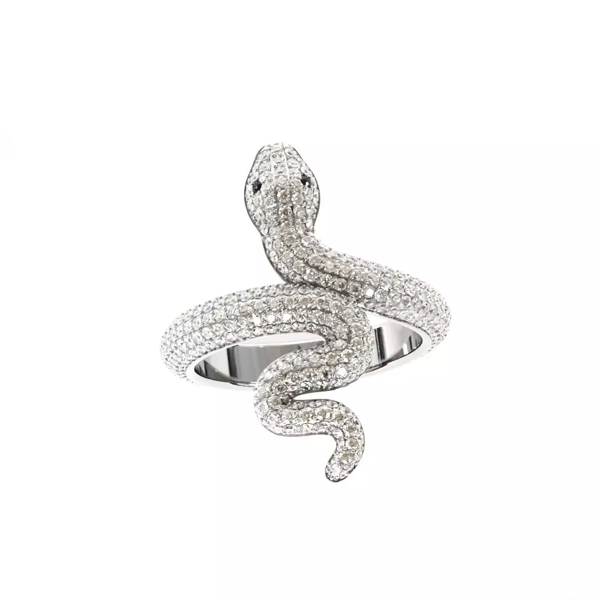 Diamond Snake ring-1  3D print model_0
