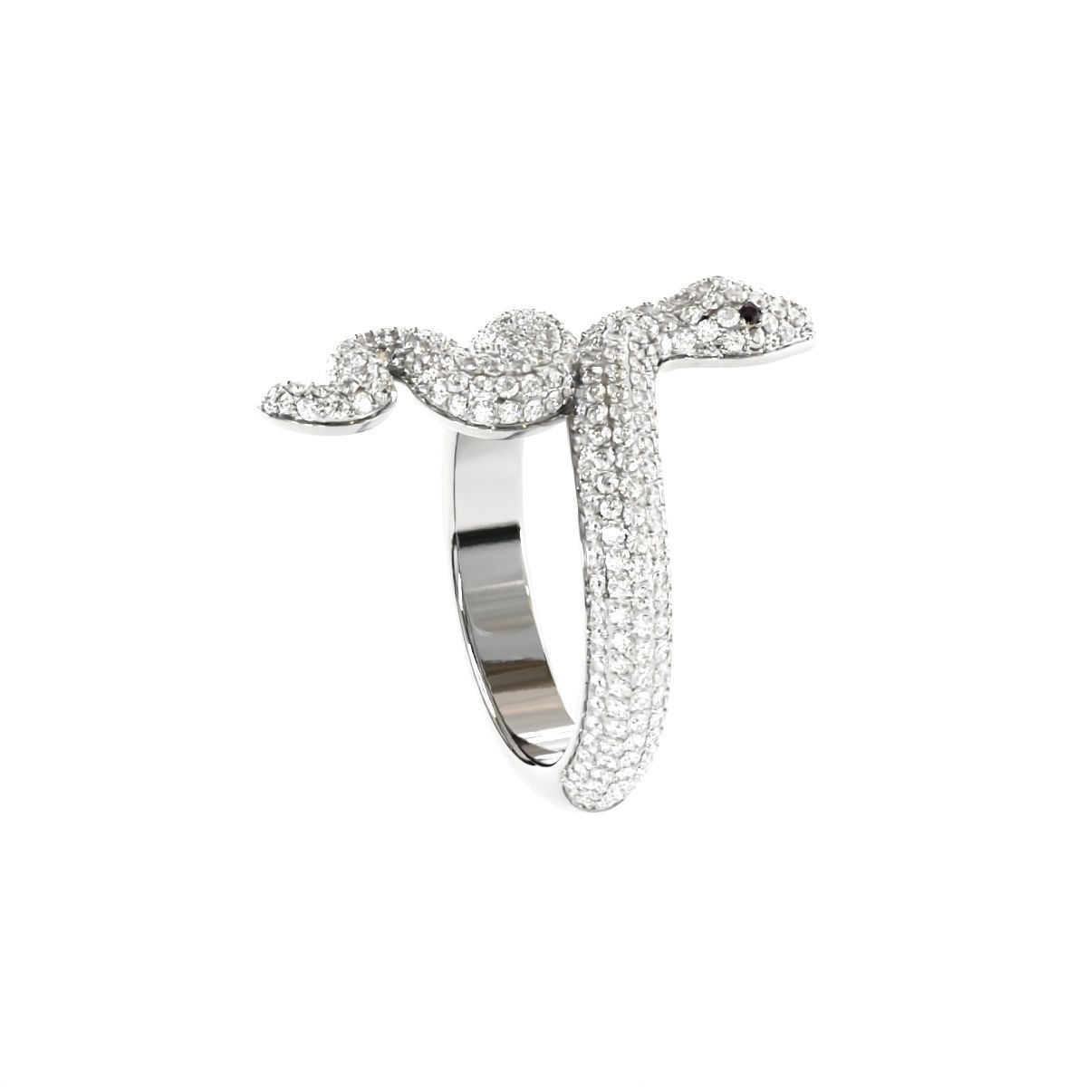 Diamond Snake ring-1  3D print model_1