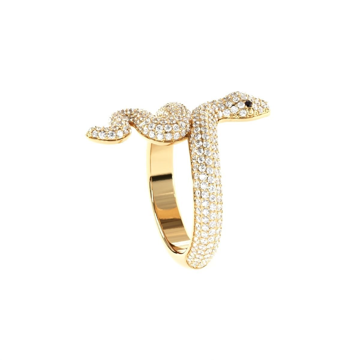 Diamond Snake ring-1  3D print model_8