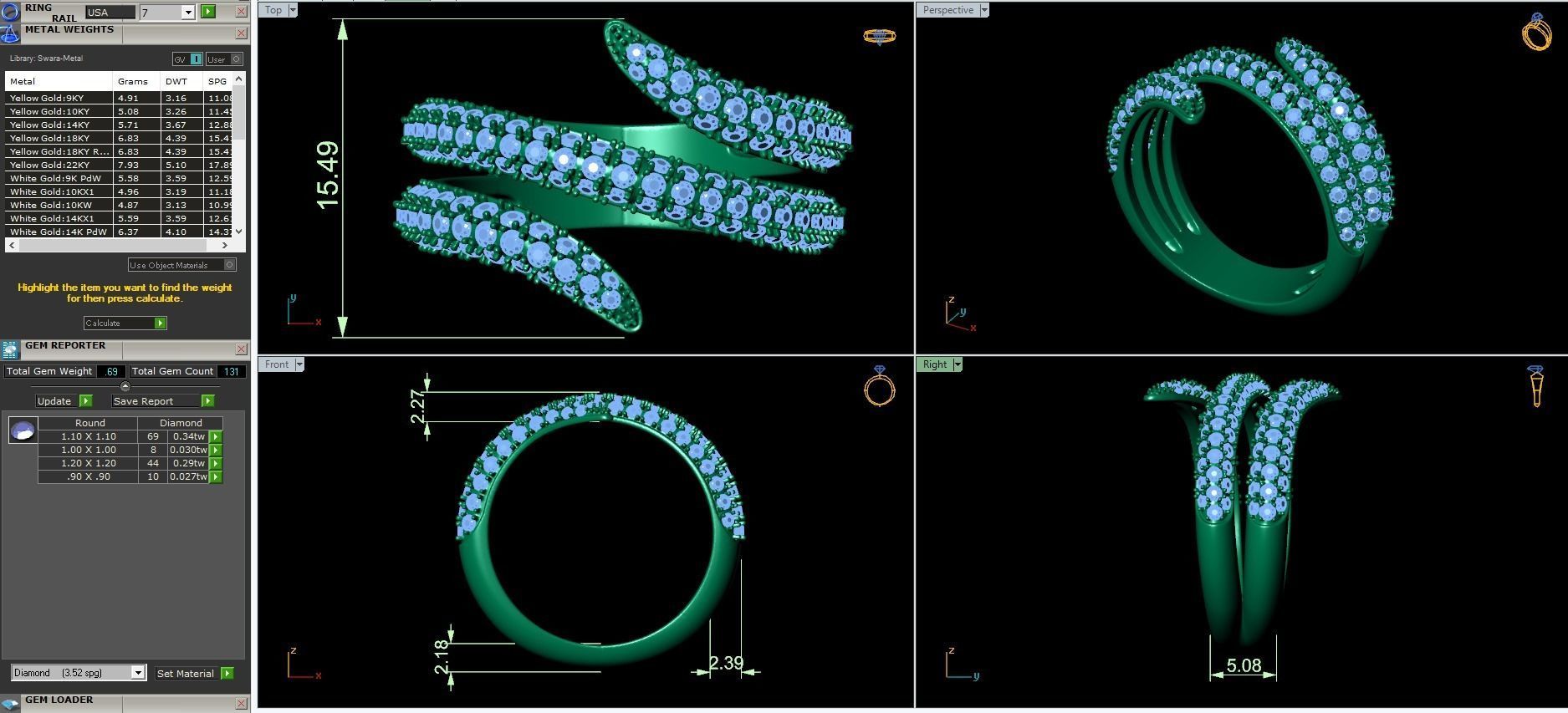 Fancy ring 3D print model_3