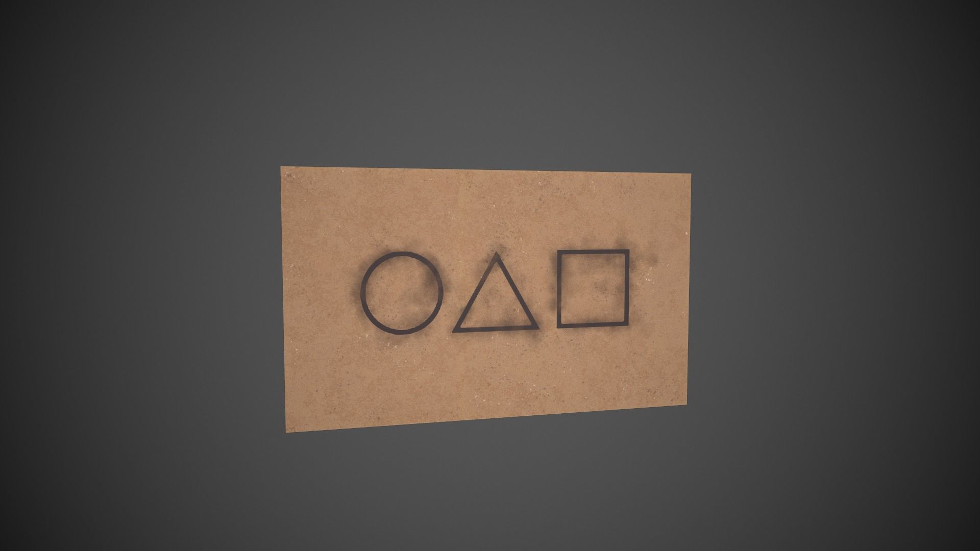 Squid Game Invitation Card Low-poly 3D model_3