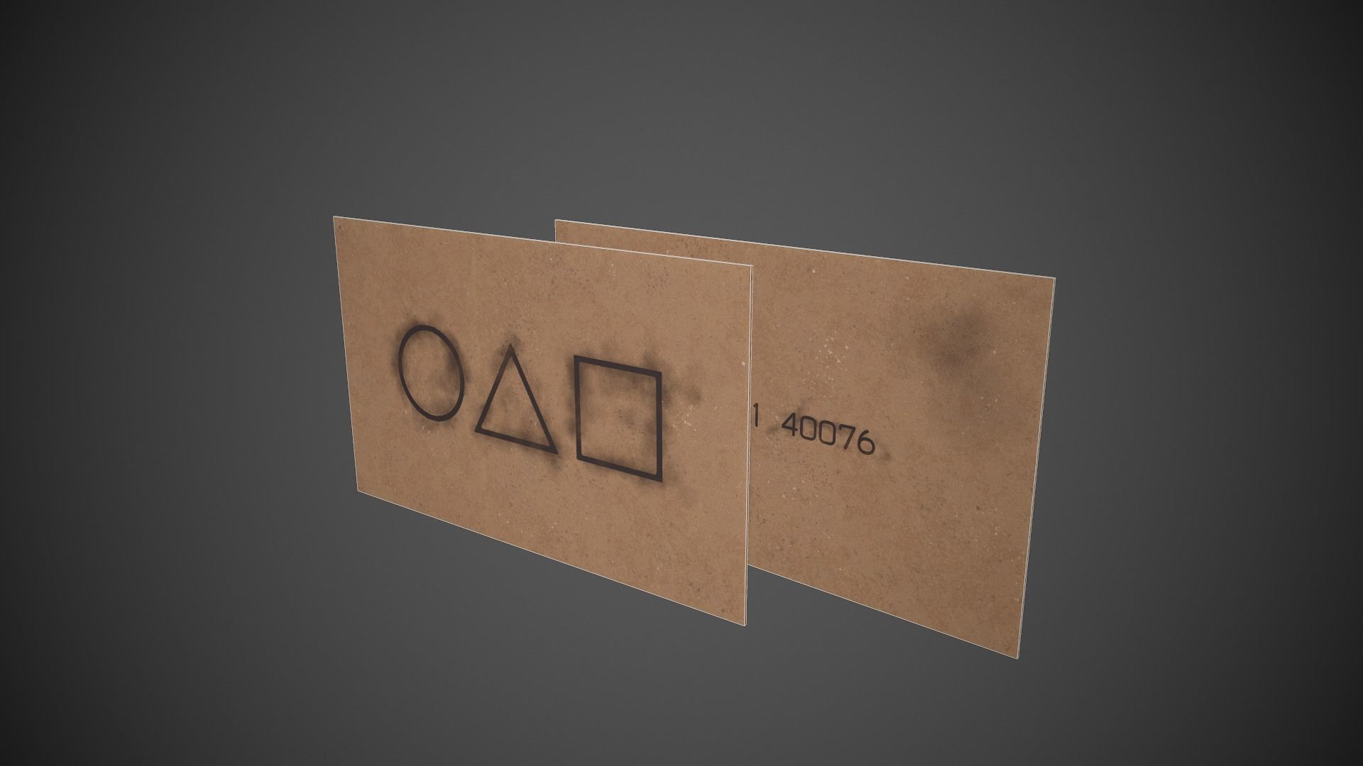 Squid Game Invitation Card Low-poly 3D model_5